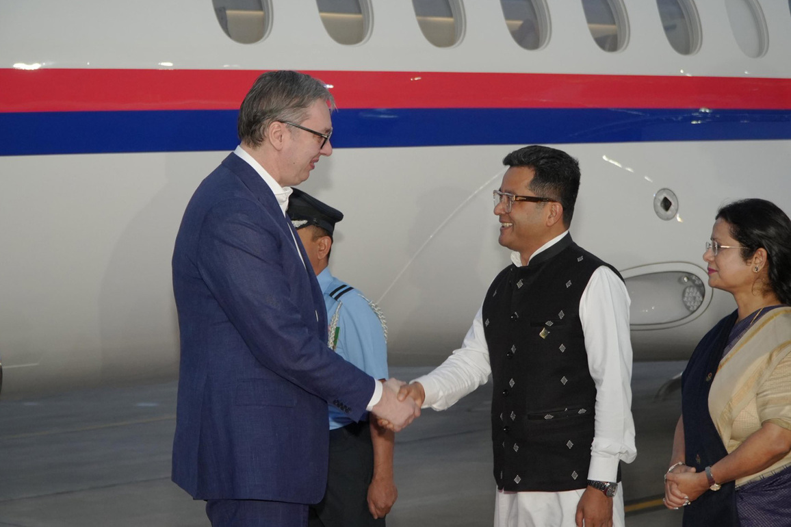 Serbian President arrives in Delhi for AI Summit