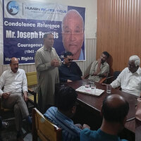 Pakistan: HRFP holds condolence reference for "pioneer" human rights defender Joseph Francis