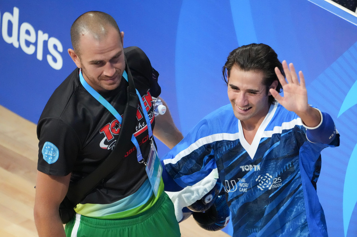 (SP)CHINA-CHENGDU-THE WORLD GAMES 2025-KICKBOXING-MEN'S POINT FIGHTING -63KG-BRONZE MEDAL BOUT (CN)