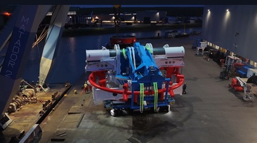 IQIP’s new FPUT3500 being loaded out for deployment at the Inch Cape Offshore Wind Farm in the Scottish North Sea