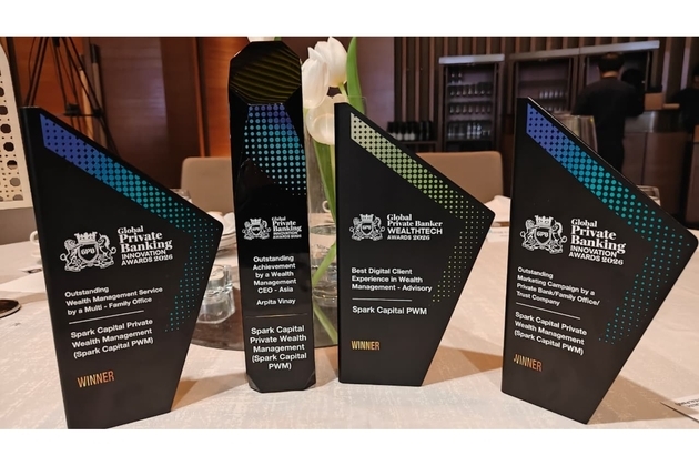 Spark Capital PWM Wins Three Global Private Banking Innovation Awards 2026; Arpita Vinay Named Asia's Outstanding Wealth Management CEO