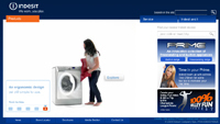Indesit website makes browsing simple 