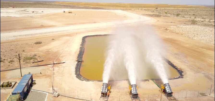 Three Evaporators in operation, Prieska, Orion Minerals