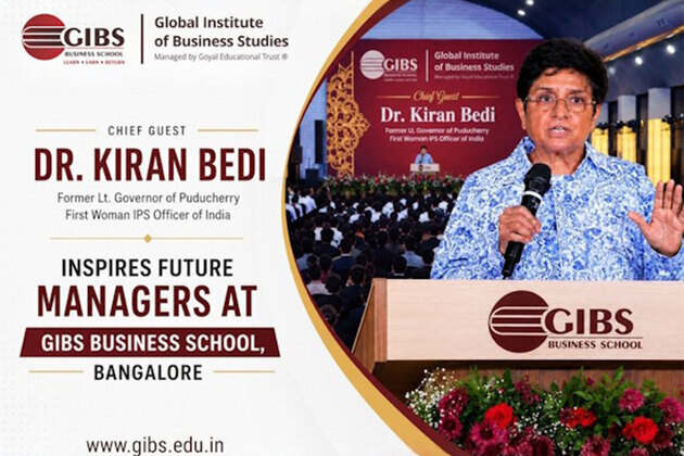 India's First Woman IPS Officer Dr. Kiran Bedi Inspires Management Students at GIBS Business School's Mind Valley Campus, Bangalore