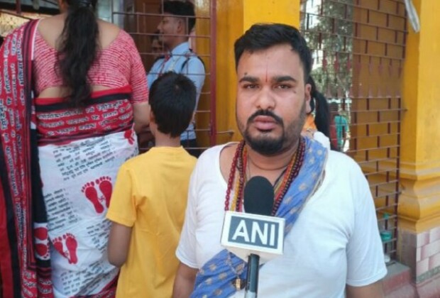 Devotees gather in Agartala's Shivbari Temple for Maha Shivaratri celebrations.