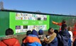  Pupils from Old Oak Primary School visit new hoardings they designed at Wormwood Scrubs