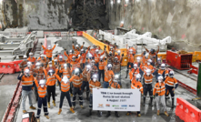  The first of Cross River Rail’s two TBM has broken through a rock wall into the underground cavern beneath Roma Street