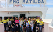 The Forrest family and families of FMG’s residential workforce welcome Matilda to port