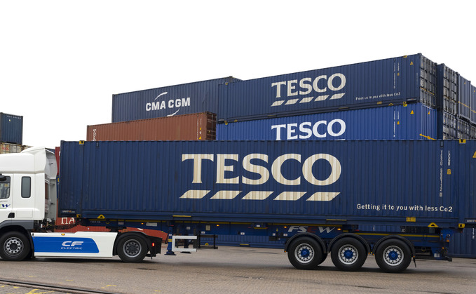 The FSEW electric HGVs are primed to being transporting goods in Wales | Credit: Tesco