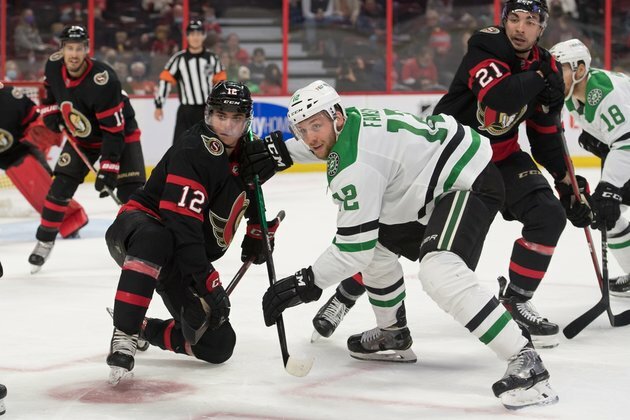 Chris Tierney's consecutive power-play goals lift Senators past Stars