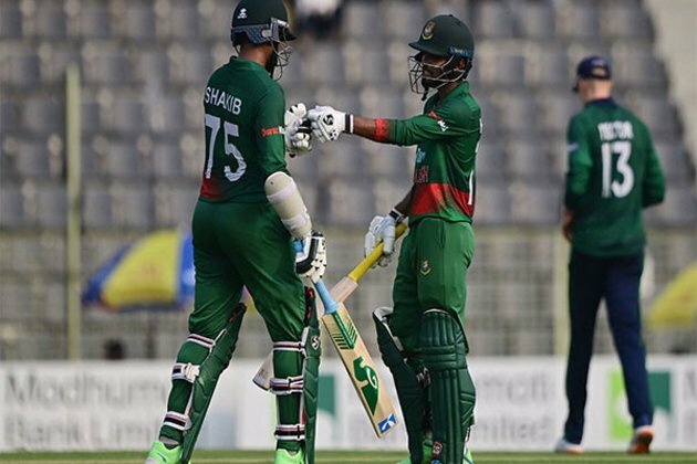 All round Bangladesh led by heroics from Shakib, Hridoy, Ebadot beat Ireland by 183 runs in first ODI