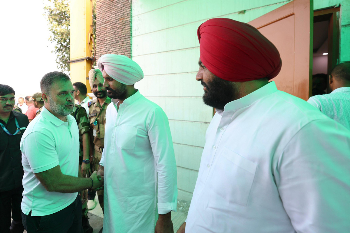 Congress MP Rahul Gandhi arrives at Punjab