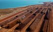  Iron ore stockpiles at Rio Tinto's Cape Lambert port