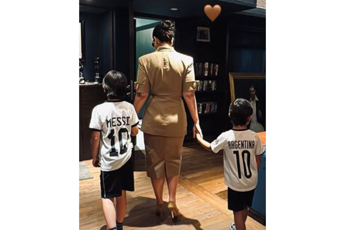 Kareena Kapoor gears up for Messi's GOAT Tour in Mumbai with sons Taimur, Jeh; shares pic