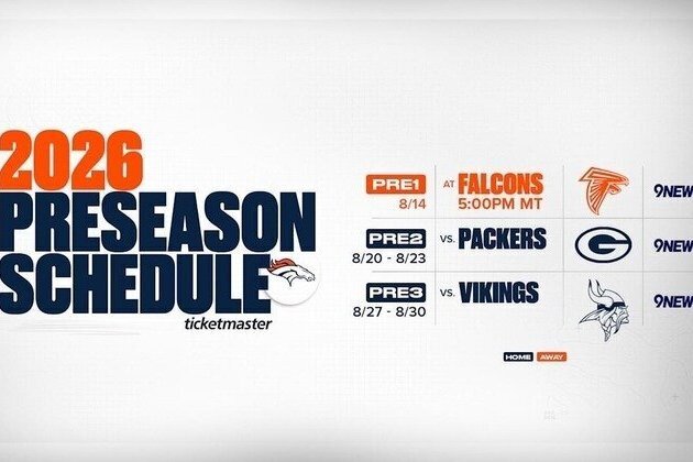 Broncos announce 2026 preseason schedule