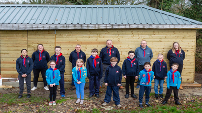 Scouts 'raise the roof' after Southern Sheeting revamp kitchen hut