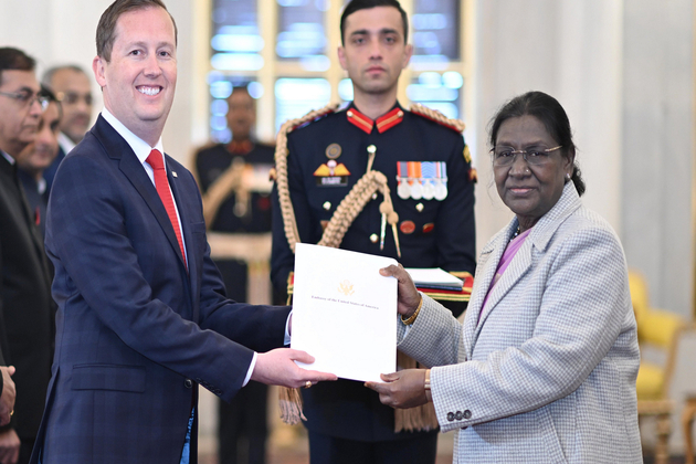 US Ambassador Sergio Gor presents credentials to President Droupadi Murmu