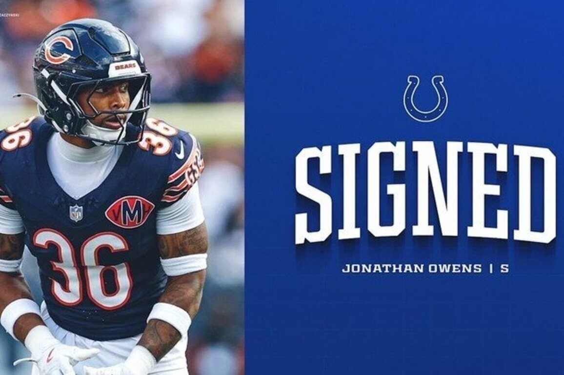 Colts sign free agent S Jonathan Owens