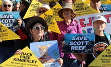 Environmental protesters gathered in concern over Kimberley fracking