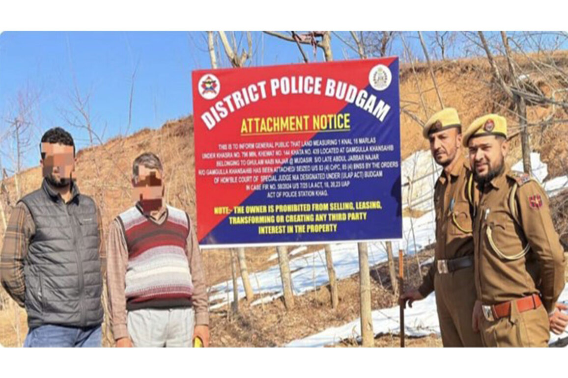 J-K: Budgam Police cracks down on terror network, attaches property of JKNOP in major action