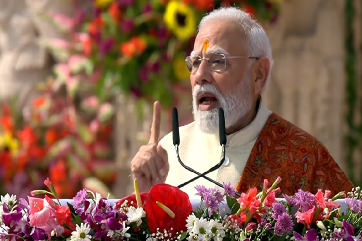 "Wounds of centuries healed today, pain is being put to rest ": PM Modi at Ram Temple 'Dwajarohan' ceremony