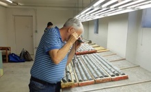  Bruce Durham examines core at BTU Metals’ Red Lake office in Ontario