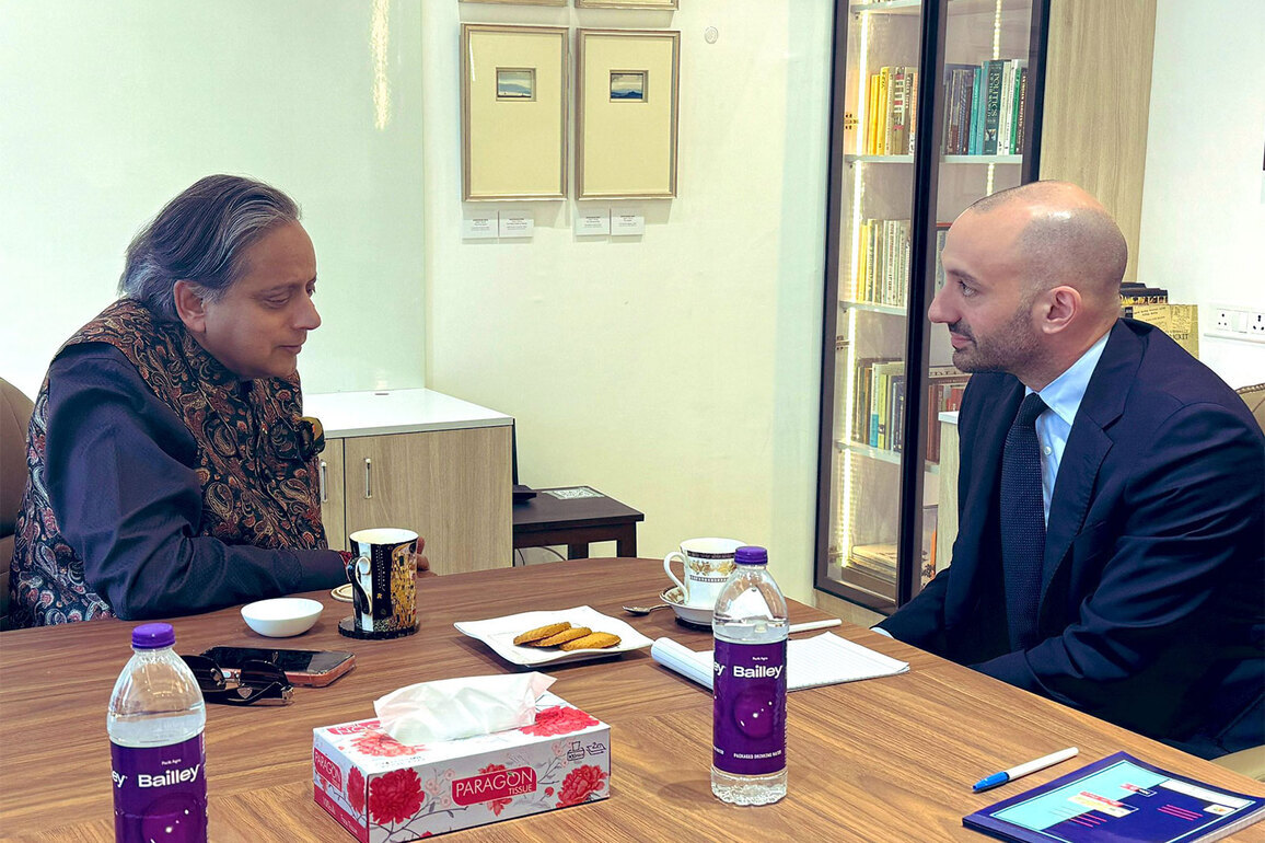 Shashi Tharoor meets French Minister Delegate Benjamin Haddad; discusses broadening of bilateral ties between India and France