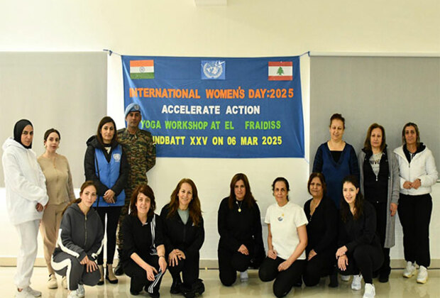 Indian Peacekeepers in Lebanon mark International Women's Day with Yoga session