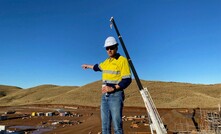  Calidus managing director Dave Reeves pointing out construction progress on the Warrawoona plant