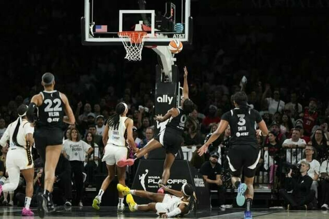 A'ja Wilson, Aces coast to win over Fever to even semifinal series