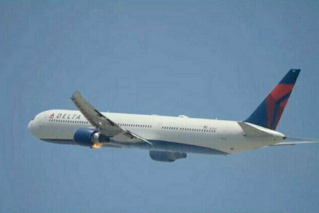 Boeing engine catches fire during takeoff 