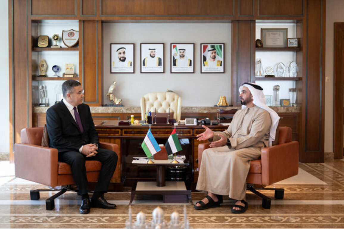 Saif bin Zayed meets Uzbek Minister of Internal Affairs