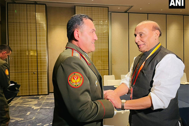 China: Rajnath Singh meets Tajikistan Defence Minister Emomali Sobirzoda on sidelines of SCO meeting