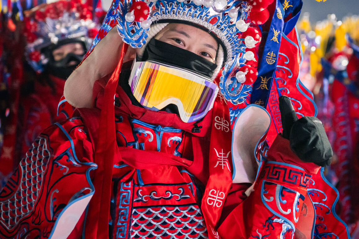 (SP)CHINA-JILIN-SKIING IN PEKING OPERA COSTUMES (CN)