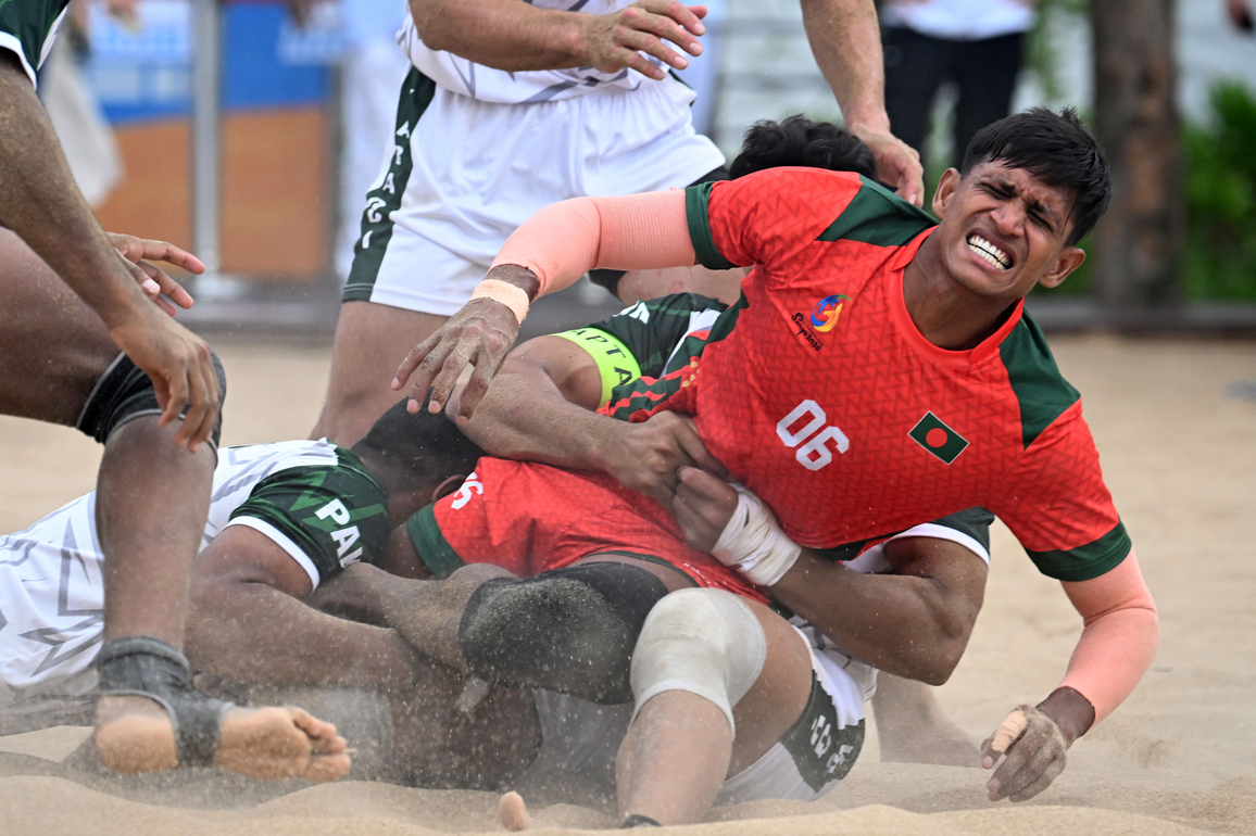 (SP)CHINA-HAINAN-SANYA-ASIAN BEACH GAMES-BEACH KABADDI-MEN'S-GROUP A(CN)