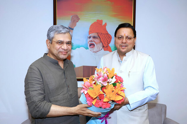 Uttarakhand CM Dhami meets Railway Minister Vaishnaw, seeks boost for rail projects