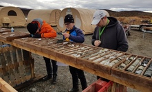  PolarX managing director Frazer Tabaert  (centre) in Alaska