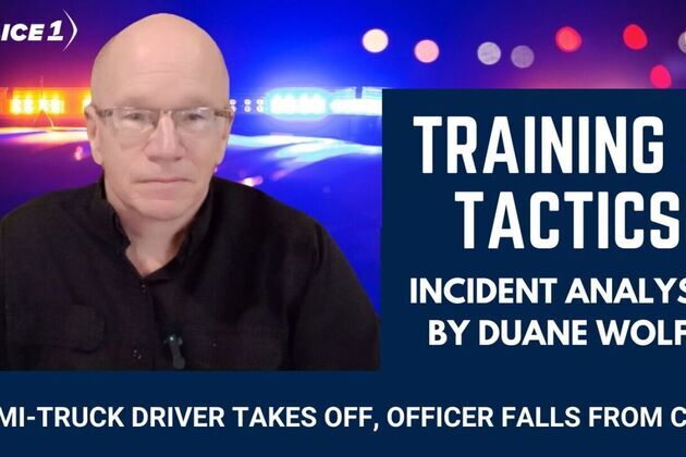 Tactical analysis- Officer falls from semi-truck cab during traffic stop