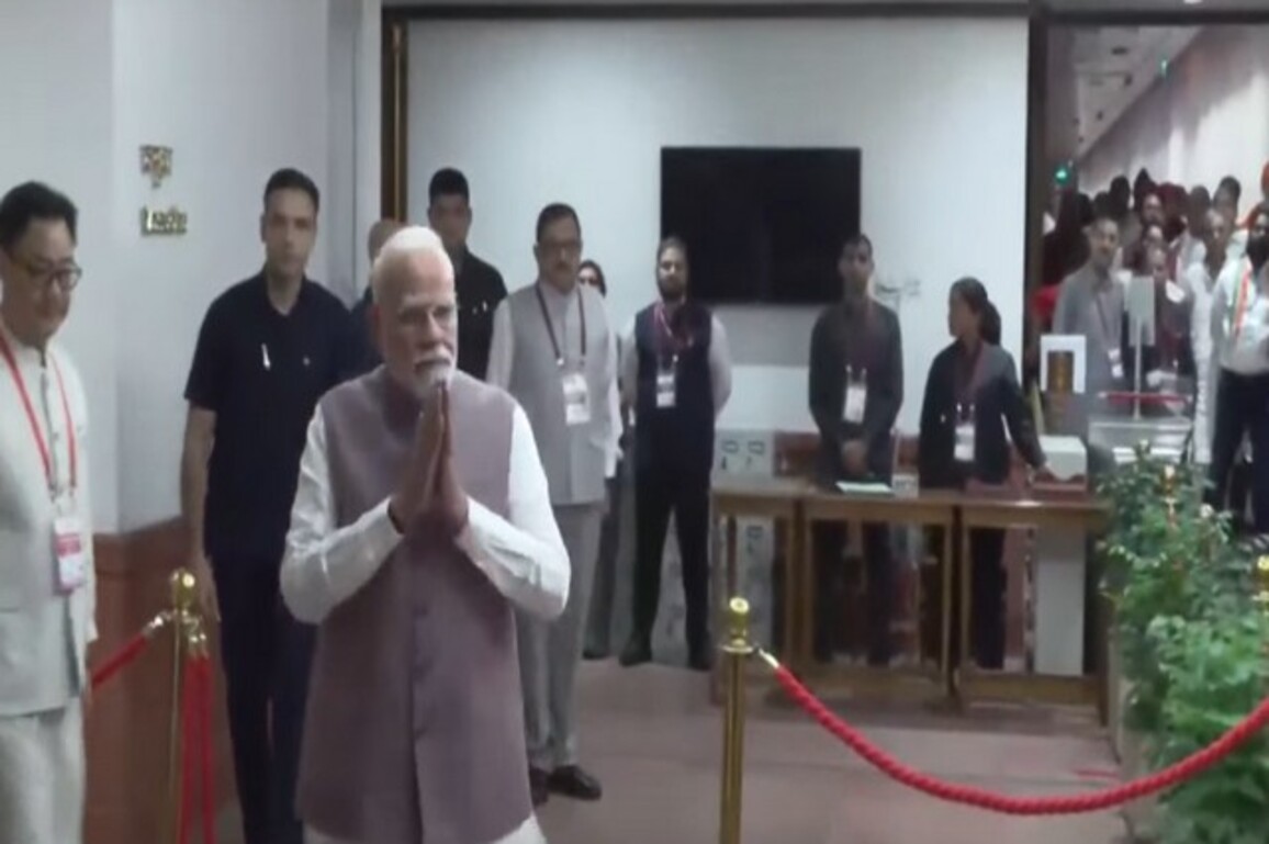 PM casts vote as voting to elect 15th Vice President of India gets underway