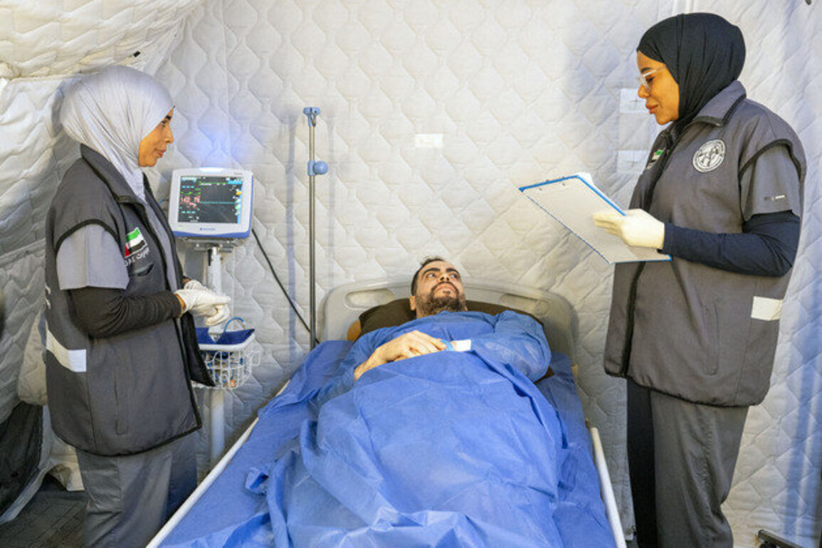 UAE Floating Hospital in Al Arish performs advanced surgery on critically ill Gaza patient