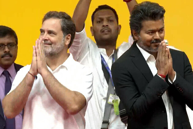 Rahul Gandhi, Vijay share stage in Chennai ahead of TVK chief's oath taking ceremony
