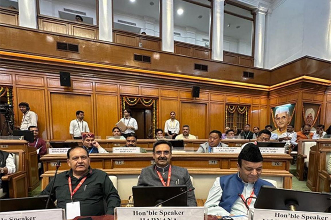 Haryana Speaker Harvinder Kalyan attends All India Speakers Conference in New Delhi