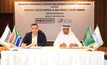 Rosond MD Ricardo Ribeiro and Bin Harkil chairman Nasser Al Sagour at the Rosond Arabia signing ceremony. Credit: Rosond