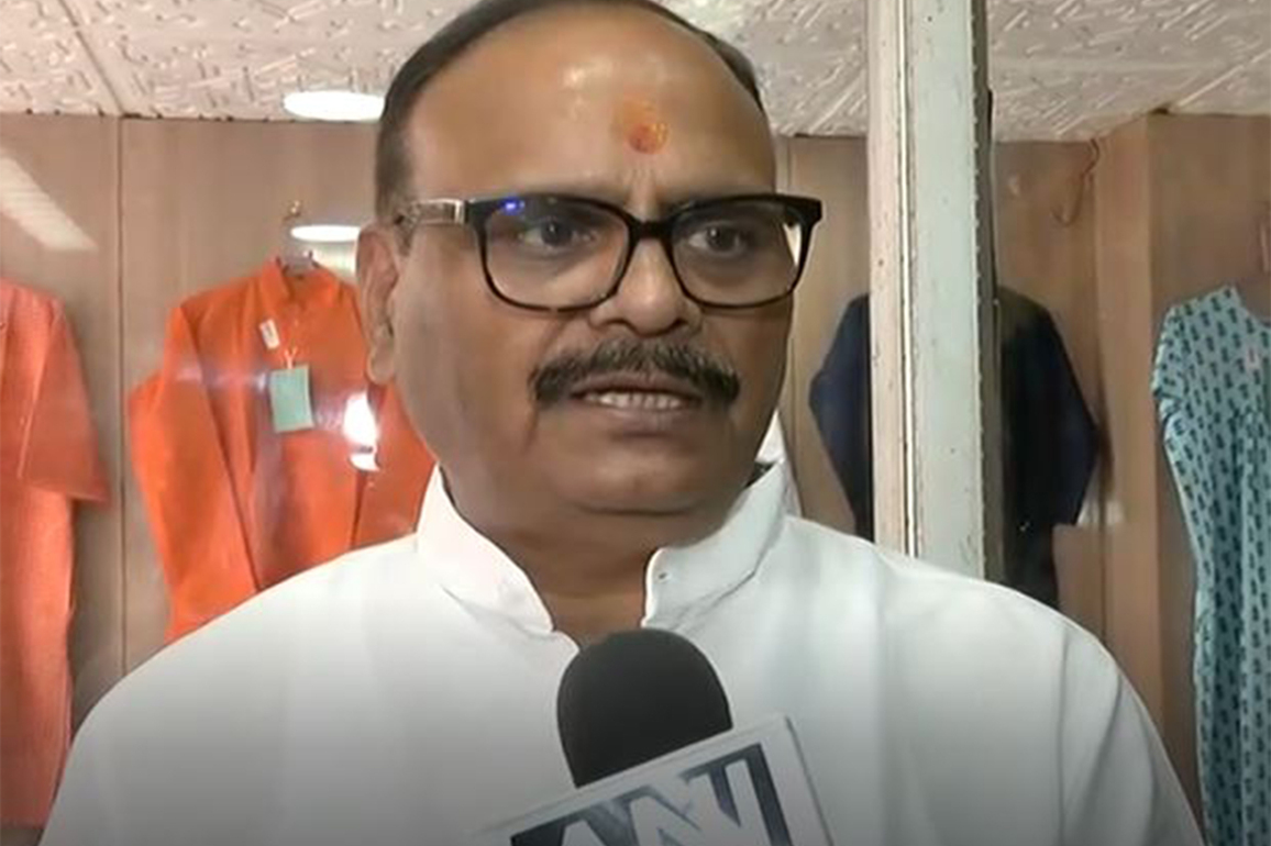 Uttar Pradesh Deputy Chief Minister Brajesh Pathak pays his respect on the birth anniversary of Mahatma Gandhi