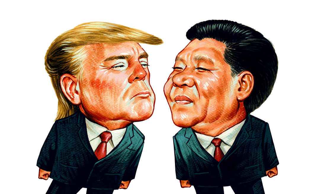 Presidentes dos EUA, Donald Trump, e da China, Xi Jinping