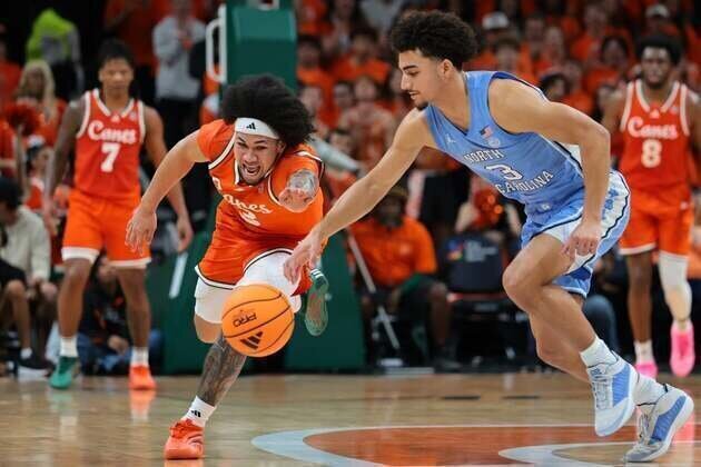 Inside play powers Miami to win over No. 11 North Carolina