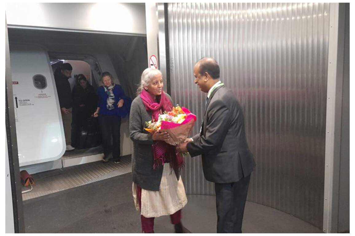 Nirmala Sitharaman arrives in Munich for Security Conference 2026