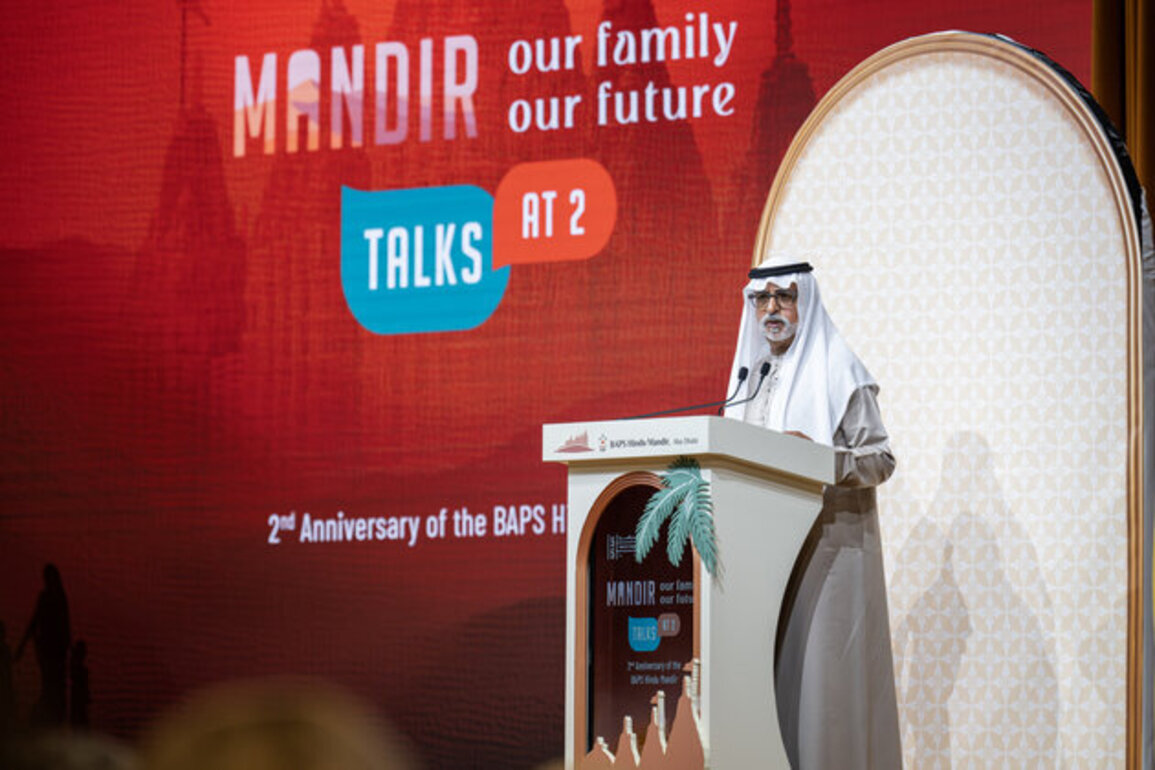 Nahyan bin Mubarak attends second anniversary celebration of BAPS Hindu Mandir