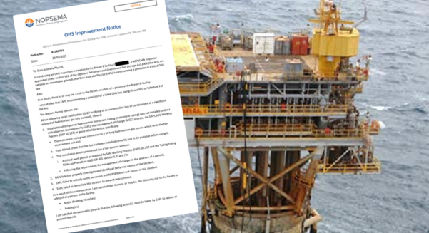 Esso handed improvement notice by NOPSEMA after Bream B issues