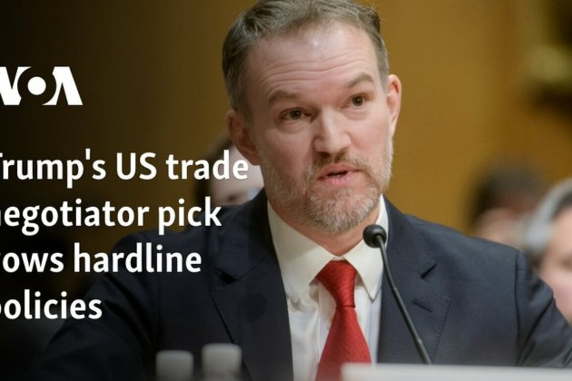 Trump's US trade negotiator pick vows hard-line policies